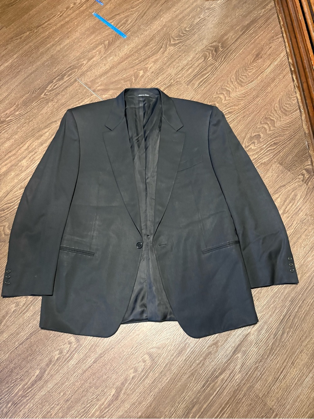 Canali Black Men's Single-Breasted Suit Jacket 100% Wool